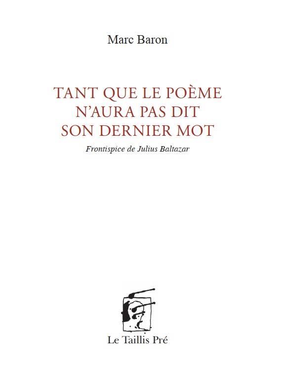 Couverture de Tant que le poème n’aura pas dit son dernier mot